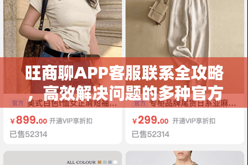 旺商聊APP客服联系全攻略，高效解决问题的多种官方途径