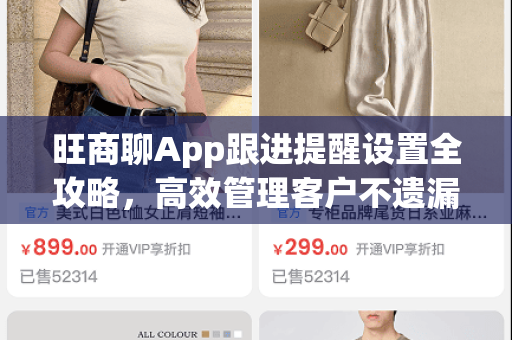 旺商聊App跟进提醒设置全攻略，高效管理客户不遗漏